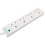 PRO ELEC PL09211 4 Gang Surge Protected Extension Lead White, 8m 3