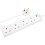 PRO ELEC PL09211 4 Gang Surge Protected Extension Lead White, 8m 4