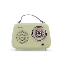 Roxel RFM01 Retro FM Radio Party speaker – Timeless Design, Superior Sound, FM Radio, MP3 Playback & Wireless BT Streaming, Perfect as a Gift (Green