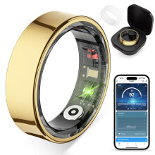 COLMI R09 Smart Ring Women Men,body temperature&Sleep monitor(Gold,7)