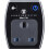 Masterplug Single Socket Surge Protected Power Adaptor with Two USB Charging Points, Polished Black 6
