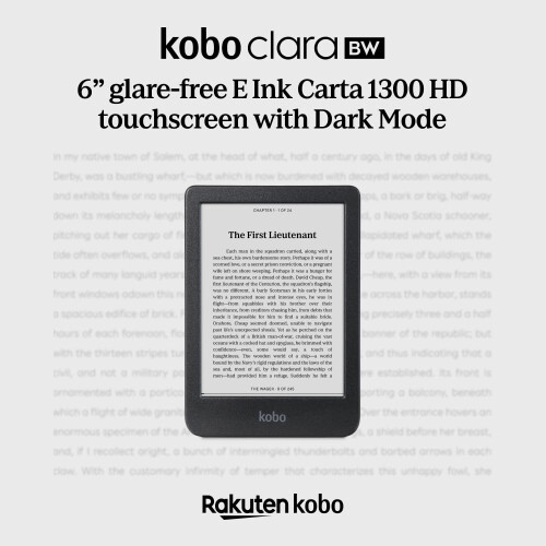 Kobo Clara BW eReader, 6” Touchscreen, Waterproof, 16GB, Black 1