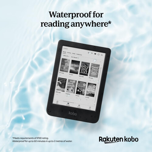 Kobo Clara BW eReader, 6” Touchscreen, Waterproof, 16GB, Black 2