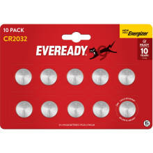 Eveready by Energizer CR2032 Batteries (10 Pack) - Lithium 3V Coin Battery