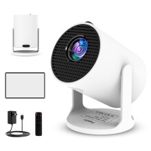 Ultimate 4K Mini Projector with 360 Rotation, Portable Smart Projector for Bedroom & Home Cinema, WiFi6, Bluetooth, Built-in Apps, Short Throw Proje