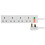pro elec 4 Gang Surge Protected Extension Lead, White 2m 1