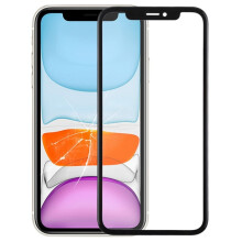 (Black) Přední vnější skleněná čočka pro iPhone 11