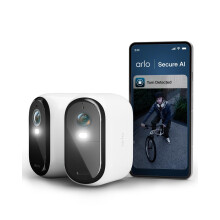 Arlo Essential 3 2K XL Video Security Camera Outdoor Wireless, XL Battery Operated Home Camera With Colour Night Vision, Light, Siren, 2 Way Audio &