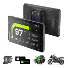 RiderNav R7M 7" Wireless Motorcycle CarPlay & Android Auto for BMW Motorcycles - Native Wonder Wheel & Action Camera Control (GoPro/Insta360)| TPMS/R