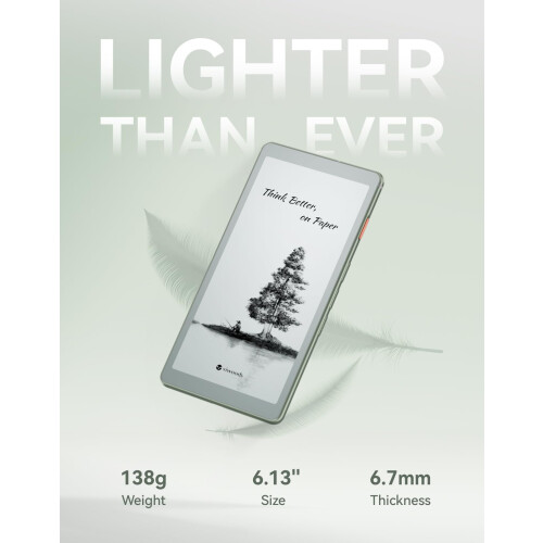 VIWOODS AiPaper Reader 6.13" Pocket E-Reader, AI Button, 4G, Android 1