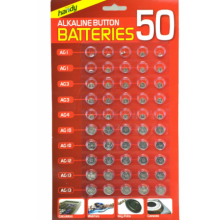 50 Assorted Watch Batteries AG1/3/4/10/12/13