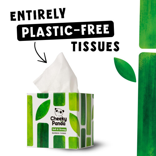 The Cheeky Panda The Cheeky Panda Bamboo Facial Tissues | 12 Cube Tissue Boxes | Soft Face Tissues | Plastic Free Tissues Box Multipack 2