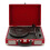 AVCOM Portable Bluetooth Suitcase Turntable with Speakers, Red 1
