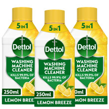 Dettol Washing Machine Cleaner, Lemon (3 x 250ml) 750ml