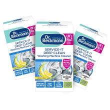 Dr. Beckmann Service it Deep Clean Washing Machine Cleaner, Removes 99,99 percent of bacteria and fungi and viruses, eliminates bad odours, Pack of 3