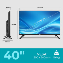 Cello C4025TZ Frameless 40" Full HD Smart TV, Tizen OS, Cloud Gaming, Bluetooth, HDMI, USB, Wi-Fi, UK Made, 2025