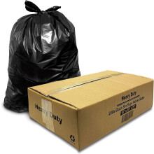 JeeJaan 200 Large Black Bin Bags Heavy Duty for Household Garbage Capacity 100L–Strong Black Refuse Sacks - Bin Liners for Everyday use - (18" x 2