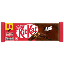 KitKat 2 Finger Dark Chocolate Biscuit Bar Multipack, 8 x 20.7g | Pack of 1