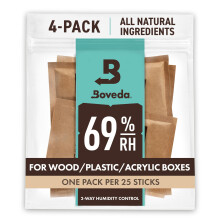 Boveda 69% Two-Way Humidity Control Packs For Plastic, Wood Containers, & Zip Lock Bags – Size 60 – 4 Pack – Moisture Absorbers – Humidifier P