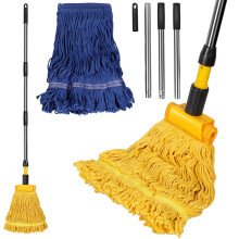MASTERTOP Heavy Duty Industrial Floor Mop with Stainless Steel Handle,2 Pad
