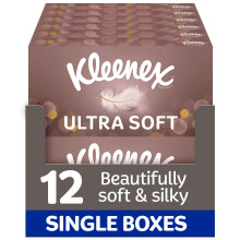 Kleenex Ultra Soft Facial Tissues - Multipack 12 Tissue Boxes