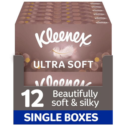 Kleenex Kleenex Ultra Soft Facial Tissues - Multipack 12 Tissue Boxes