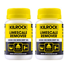 Kilrock Limescale Remover Brush On Non-Drip Gel 2 x 160ml - Brush Applicator in Cap - Dissolves Hard Water Stains and Heavy Build-ups - Perfect for B