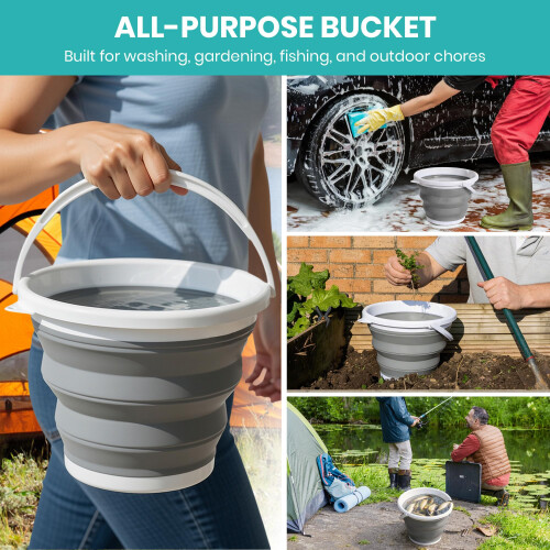 Collapsible Bucket for Cleaning - Folding Camping Bucket (5L) 2