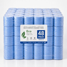 AAM 48 Pack Centre Feed Blue Roll for Kitchen Workshop Restaurants | Environment Friendly Kitchen Roll | Paper Towels | Hygienic Fast Drying Tissue P