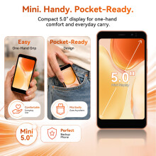 Blackview Wave 2C Mobile Phones Unlocked, Ultra-Small 5.0" Cheap Android 16 Unlocked Smartphones for Elderly and Children, 12GB+32GB(1TB TF) 3000mAh