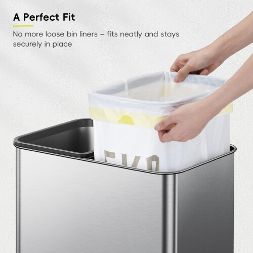 EKO Bin Bags, Kitchen Bin Liners, Drawstring, 30-35 Litre, 12 Count, Code K 1