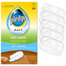 DTD QUALITY MATTERS Pack of 20 Pledge Fluffy Dusters Refill Pack Long Fluffy Fibres For Easier Dusting | Pick Up Dust & Common Allergens Replacement