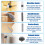 wlich 11 Pcs Feather Duster with Extension Pole, 15-84In Grey Cleaning Kit 3