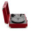 AVCOM Portable Bluetooth Suitcase Turntable with Speakers, Red 5