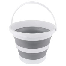 Collapsible Bucket 10L, Silicone Foldable Bucket Portable Cleaning Buckets with Handle, Space-saving Water Mop Buckets for RV Home Outdoor Camping Be
