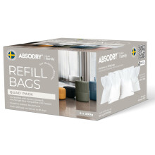 ABSODRY - 4 x 300g - Refill Bags with moisture-absorbing crystals - ABSODRY Series 6 and Series 12 Compatible – Prevents Odour & Binds Moisture –