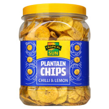 TS PLANTAIN CHIPS CHILLI LEMON 6 X 450G JARS