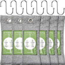 6 Pack Bamboo Charcoal Air Purifier Bags Odor Absorber Odor Absorber Natural Car Air Freshener Odor Eliminators for Home Pets