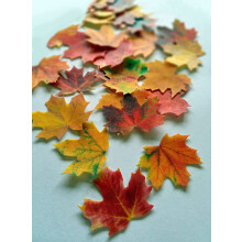 Anglesit MAPLE LEAVES AUTUMN FALL EDIBLE RICE/WAFER PAPER CUP CAKE TOPPERS WEDDING PARTY BIRTHDAY DECORATION