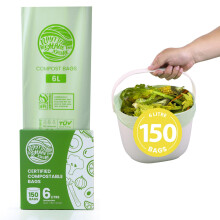 RAYTID Compostable Food Waste Bags 6L 150 Home food bin Bags EN13432