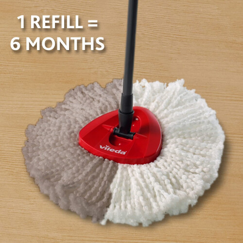 Vileda Vileda Turbo Mop Microfibre Refills, 2 Pack - Fits all Turbo spin mops 2