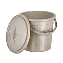 Best House | Water Bucket | 5 Litres | Cream | 1 Pc | Bucket with Lid & Carry Handle | Multipurpose Storage Container for Kitchen Garden Cleaning Wat