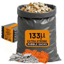 Paxfords Heavy Duty Rubble Sacks – Extra Strong 133 Micron Rubble Bags 20 x 30 inch, Tear Resistant Builders Bags for Construction Waste, Household,