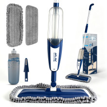 Floor Cleaning Spray Mop with 360 Rotation - Multi Surface Floor Cleaner for Wet/Dry Moping, Lightweight Grip for Kitchen, Bathroom, Hardwood and Ti