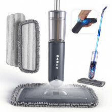 Electric Spray Mop with On-Demand Trigger Spray, Battery Powered Mop Kit Floor Cleaner Starter Kit with 2 Reusable Replacement Pads & 720ML Refillabl