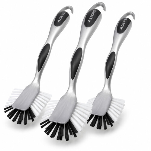Addis Addis Ultra Grip Washing Up Brushes 3 Pack | Non-Scratch Dish Brushes