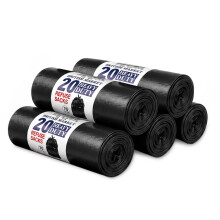 JeeJaan 70L Large Black Bin Bags,100 Bin Bgas, Rolls Heavy Duty, 15" x 29" x 33" Rubbish Bags Wastage Liners Trash Bags for Kitchen Office Diy Refus