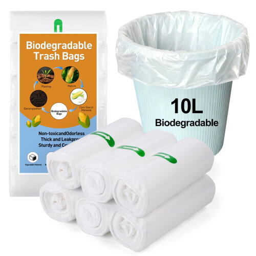 120 Counts Biodegradable Bin Bags, 30L Bin Bags(60X65cm)