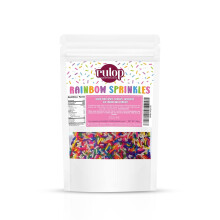 Rulop Dairy Free Rainbow sprinkles 500g, Colourful Sugar Strands That Are a Tasty and Exciting Option For Topping Cakes, Ice Cream and Cookies