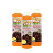 Fabulosa Hob Brite, Electric, Ceramic, Induction and Halogen Hob Cleaner and Stain Remover, Powerful Formula for Sparkling Hobs, 250ml, 3 Pack, Lemon